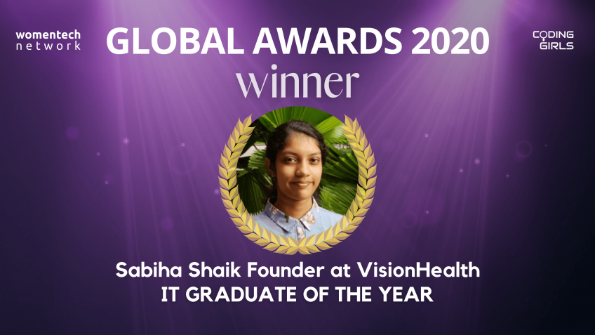IT Graduate of the Year 2020, Sabiha Shaik, WomenTech Network