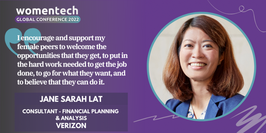 Women in Tech Global Conference Voices 2022 Speaker Jane Sarah Lat at Verizon