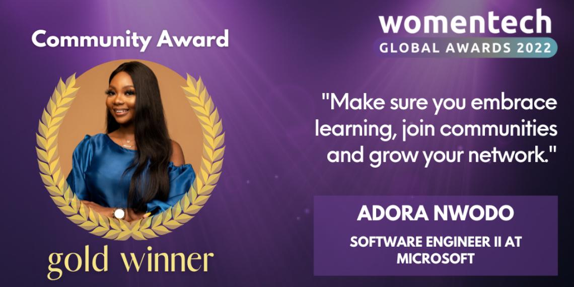 Women in Tech Global Awards Voices 2022 Winner Adora Nwodo Women in