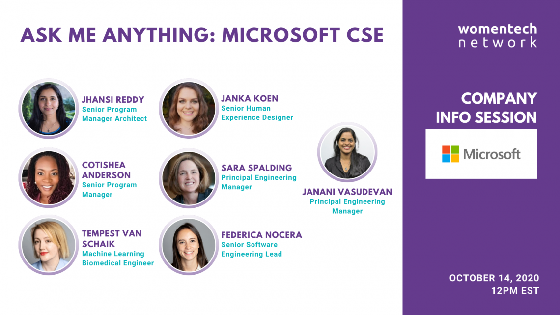 Microsoft CSE, WomenTech Network