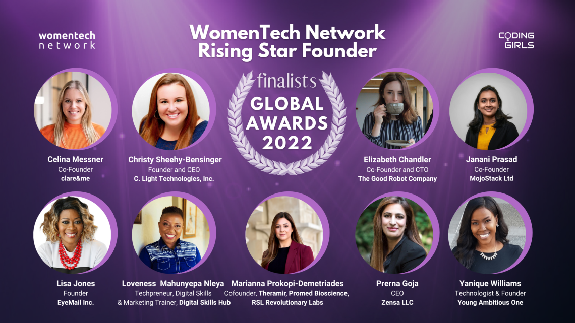 WTGA 2022 Finalists WomenTech Network Rising Star Founder Women in Tech Network